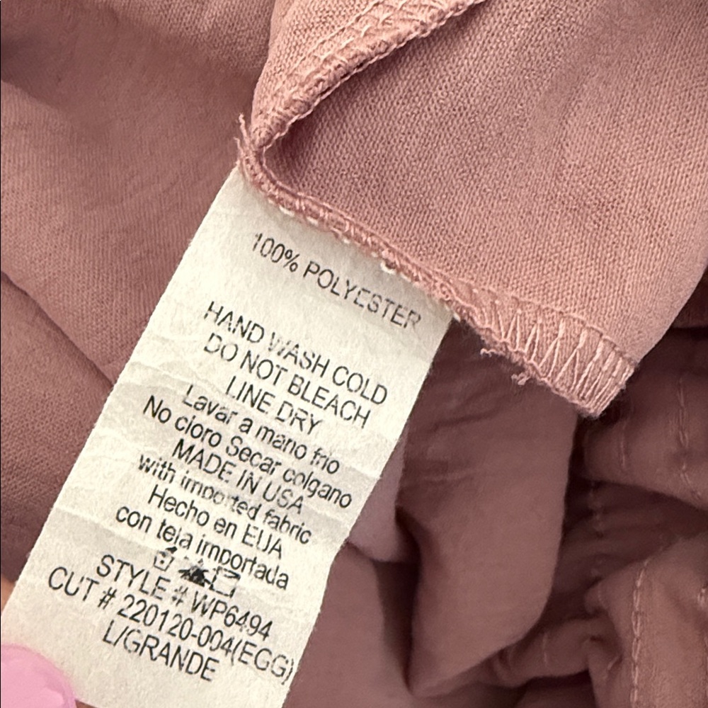 GeeGee Wide-Leg Tie-Waist Pants in Mauve Pink - Picture 6 of 6